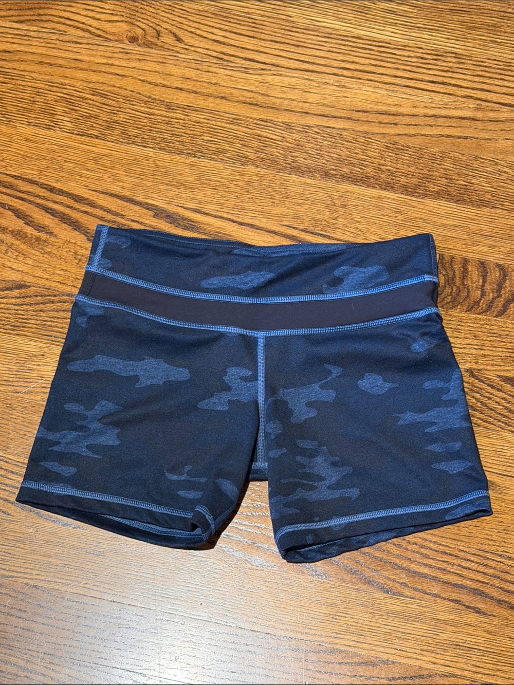 lululemon athletica Navy Camo Bike Shorts